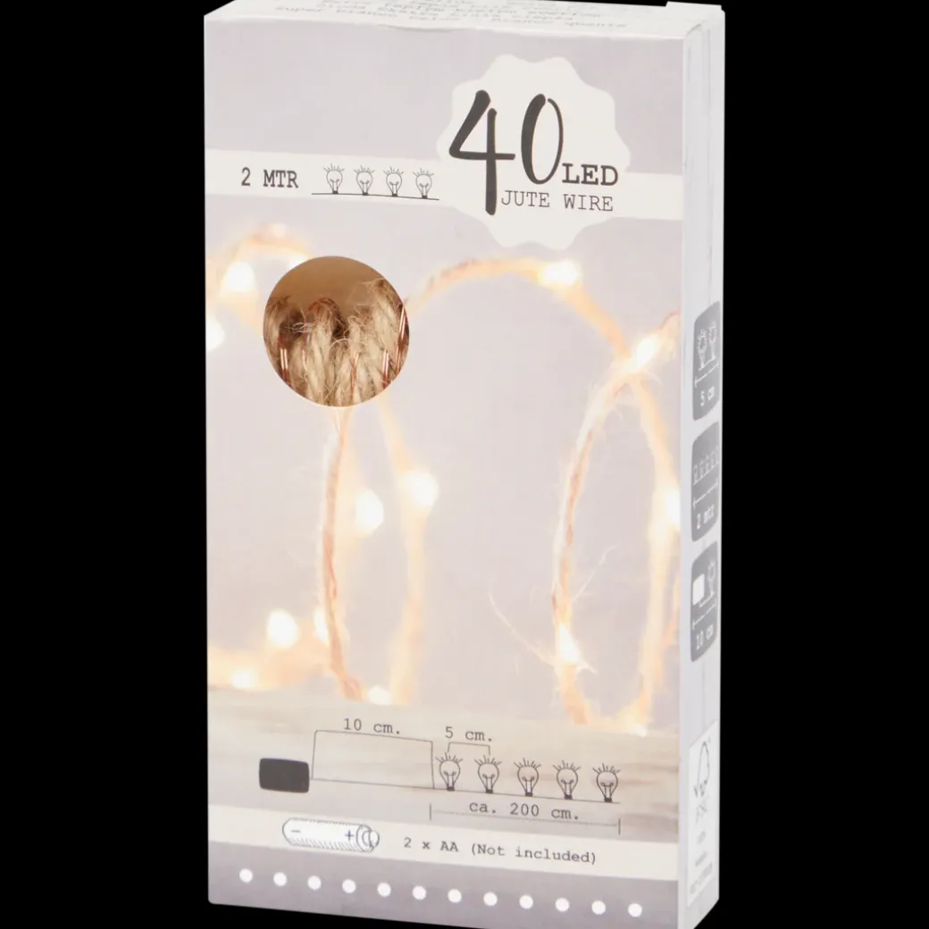 Corde de jute avec éclairage LED | Action FR