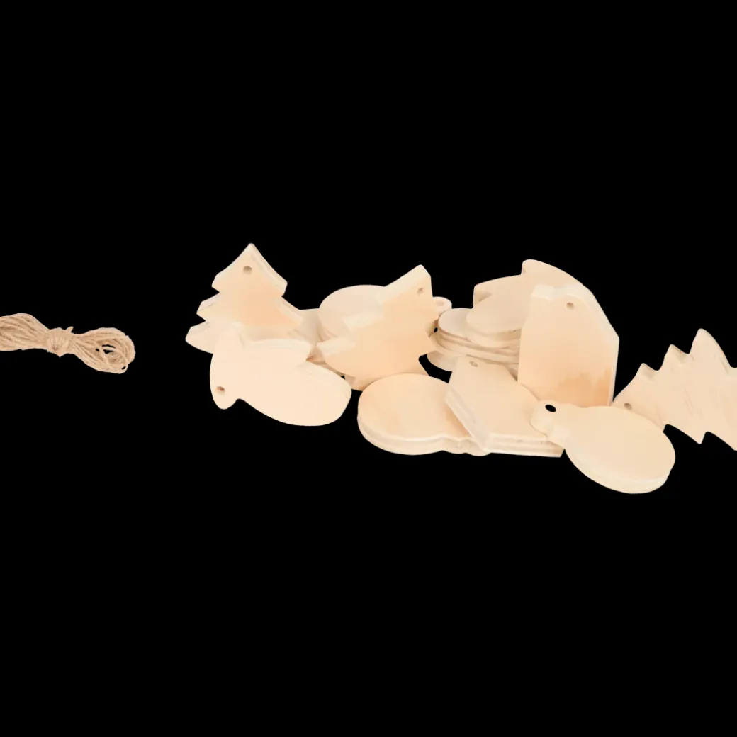 Décorations de Noël en bois Hobby Flora | Action FR