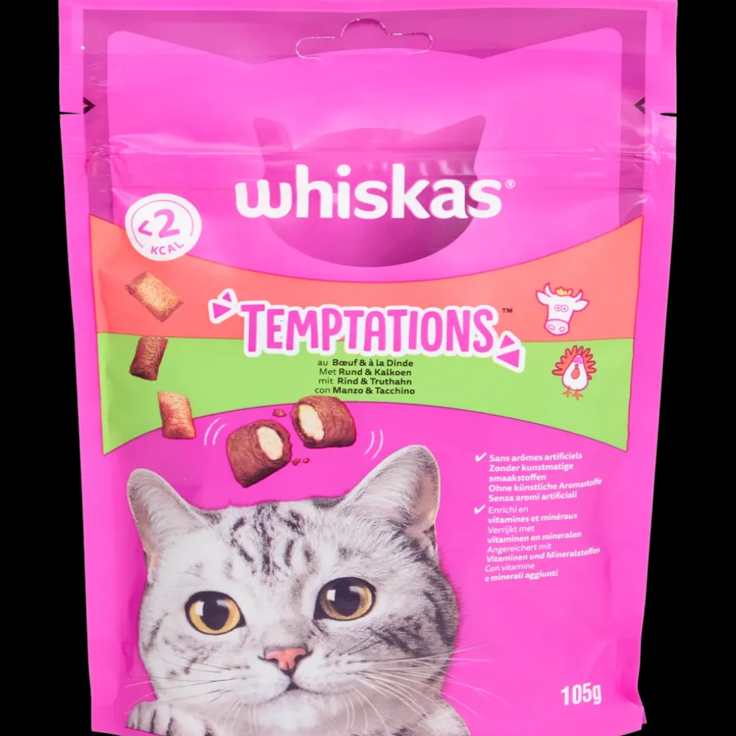 Friandises pour chats Whiskas Temptations Bœuf et dinde | Action FR