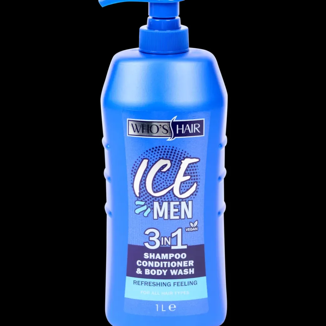 Gel douche Who's Hair Ice Men 3-en-1 1 litre | Action FR