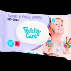 Lingettes nettoyantes mains et visage Teddy Care Sensitive 40 Pièces | Action FR