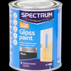 Peinture haute brillance 2-en-1 Spectrum Noir Noir 750 ml | Action FR