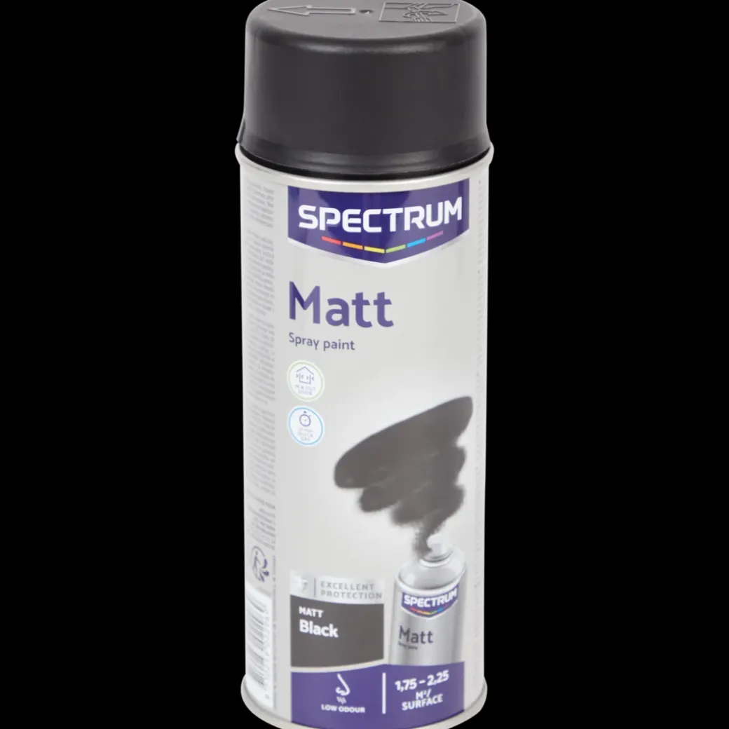 Peinture mate en aérosol Spectrum Noir Noir 400 ml | Action FR