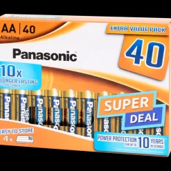 Piles alcalines Panasonic AA 40 Pièces | Action FR