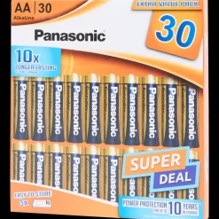 Piles alcalines Panasonic AA 30 Pièces | Action FR