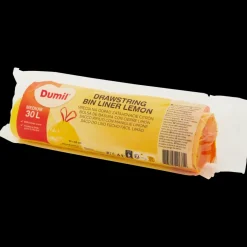 Sacs poubelle à lien coulissant Dumil Citron 30 litre | Action FR